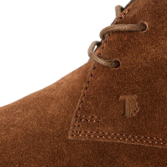 Tod\'s Mens Suede Brown Polacco Lace Up Ankle Boots main image 6